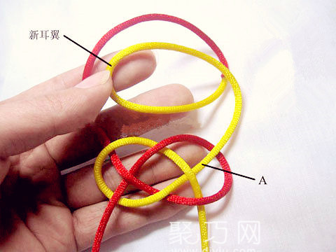 中国结编法图解之简单宽网目结编法教程(图5)