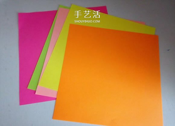 简单又漂亮五瓣纸花的折法步骤图解 - 双维造物网