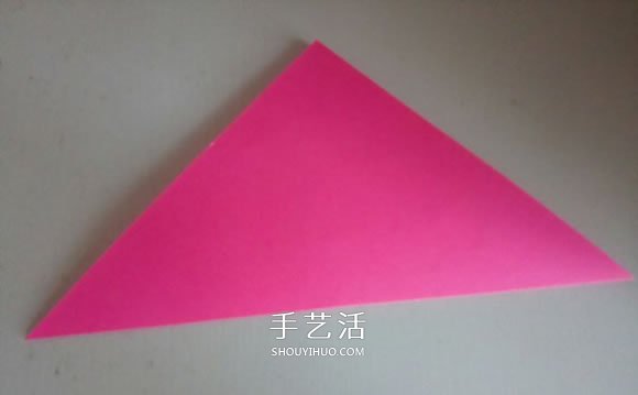 简单又漂亮五瓣纸花的折法步骤图解(图3)