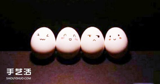 鸡蛋画画可爱图片欣赏 简单可爱鸡蛋手绘表情(图7)