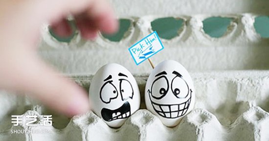 鸡蛋画画可爱图片欣赏 简单可爱鸡蛋手绘表情(图13)