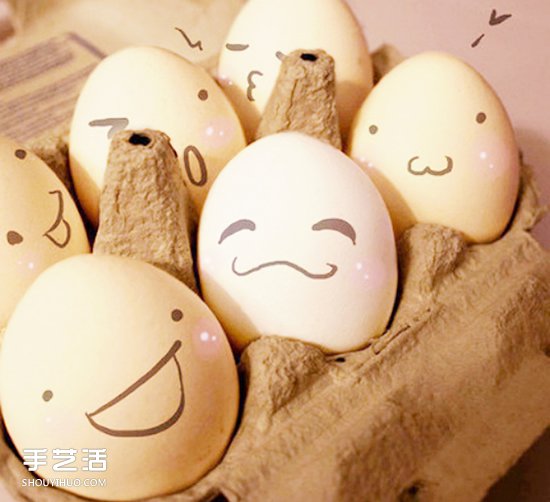 鸡蛋画画可爱图片欣赏 简单可爱鸡蛋手绘表情(图18)