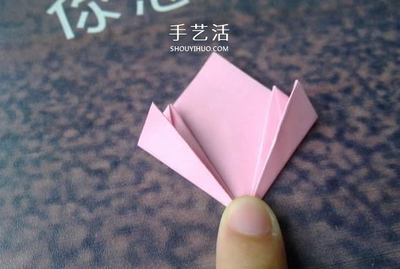 肯定学得会！超简单五瓣樱花的折纸方法步骤(图13)