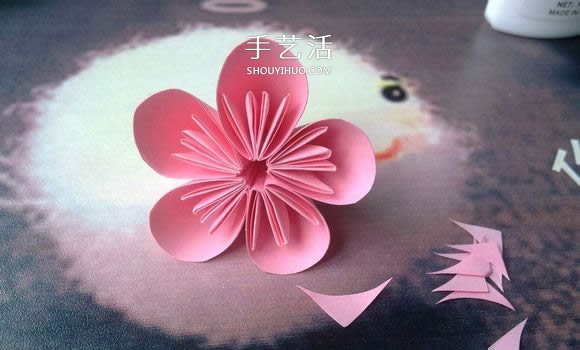 肯定学得会！超简单五瓣樱花的折纸方法步骤(图22)