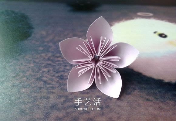 肯定学得会！超简单五瓣樱花的折纸方法步骤(图23)