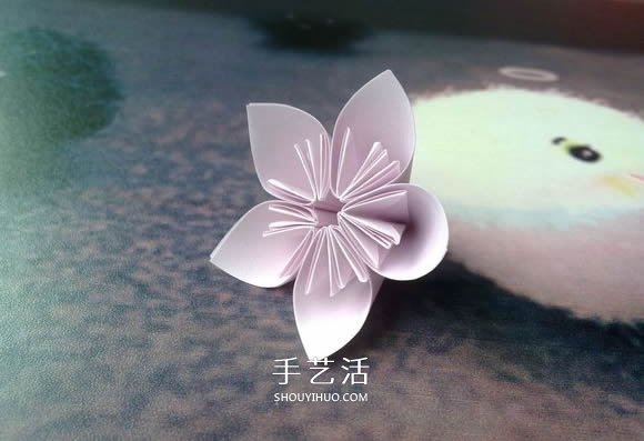 肯定学得会！超简单五瓣樱花的折纸方法步骤(图24)