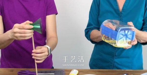 塑料瓶废物利用DIY制作儿童潜水艇玩具(图4)
