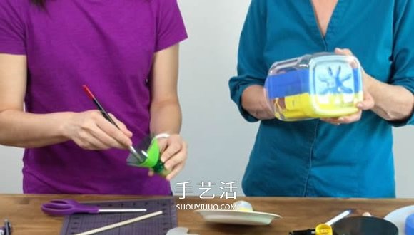 塑料瓶废物利用DIY制作儿童潜水艇玩具(图5)