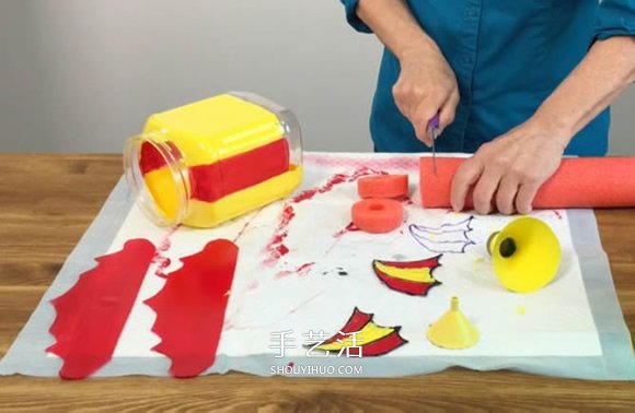 塑料瓶废物利用DIY制作儿童潜水艇玩具(图8)
