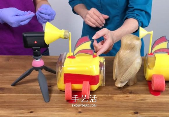 塑料瓶废物利用DIY制作儿童潜水艇玩具(图10)