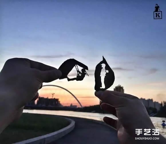 叶子切割画作品图片 精美手工叶切画图片欣赏(图13)