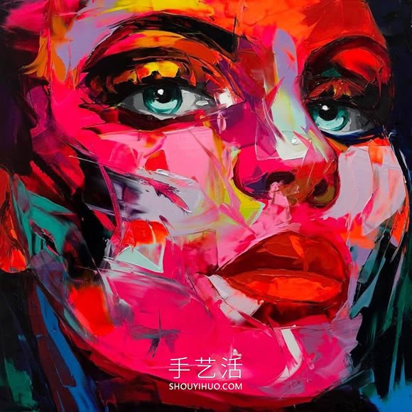 生动的色彩和纹理！调色板刀肖像画作品欣赏(图7)
