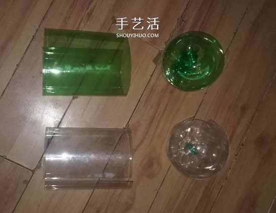 汽水瓶废物利用手工制作黑框太阳镜的方法(图3)