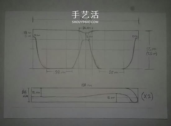 汽水瓶废物利用手工制作黑框太阳镜的方法(图5)
