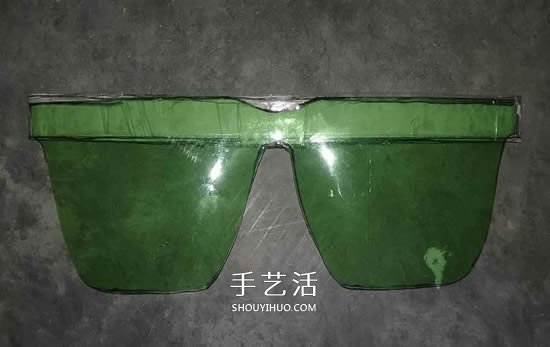 汽水瓶废物利用手工制作黑框太阳镜的方法(图10)