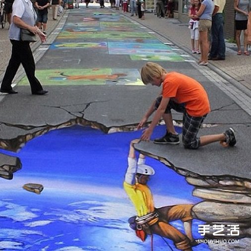 街头3D立体画作品欣赏 3D立体街头涂鸦图片 - 双维造物网