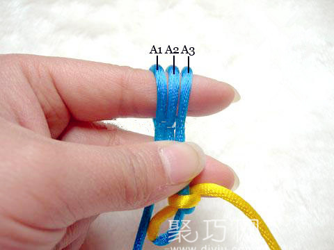 编织中国结步骤 宝结二宝3套结的编法图解教程(图5)