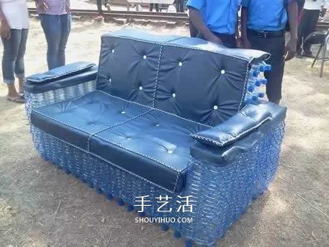 用塑料瓶做的小制作 凳子沙发垃圾桶随便选(图7)