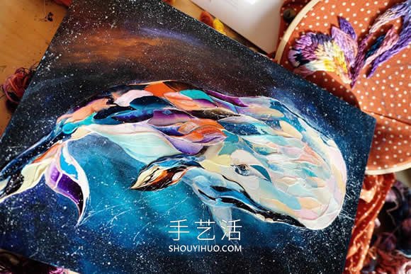 捕捉动物的活力！富有表现力的调色板刀绘画(图7)