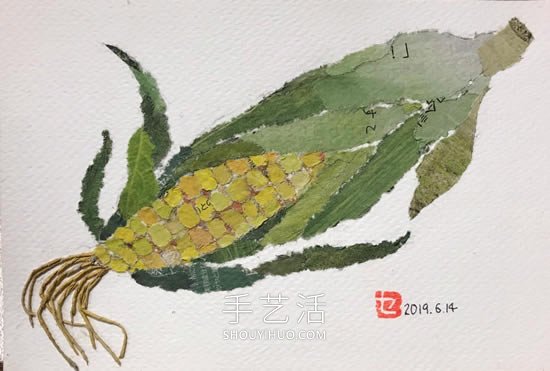 90岁老奶奶手撕报纸做拼贴画！展现平淡幸福(图10)