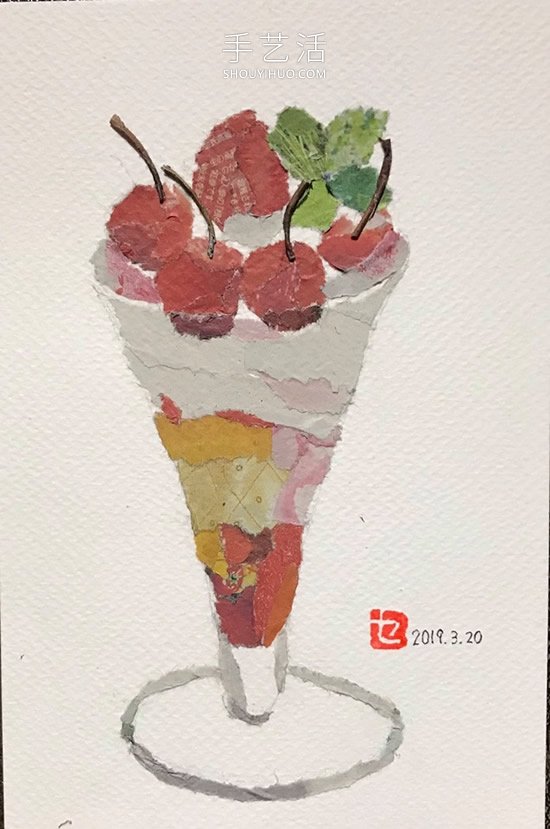 90岁老奶奶手撕报纸做拼贴画！展现平淡幸福(图18)