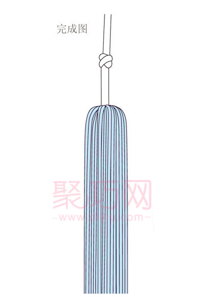 中国结流苏制作之纽扣穗编法图解 - 双维造物网