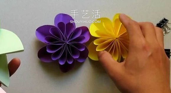 简单星花球的折纸制作方法图解教程(图10)