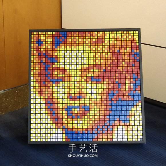 艺术家用数千个魔方DIY巨大的流行文化肖像(图9)