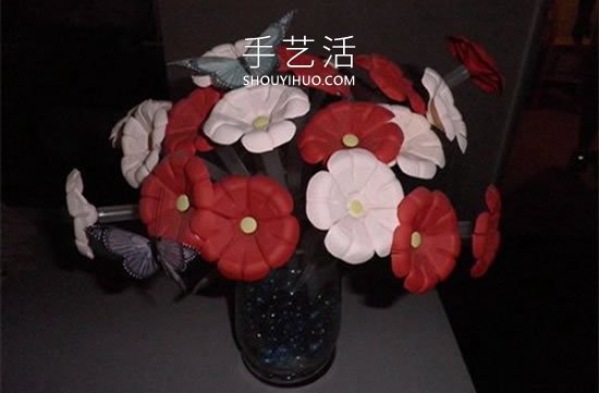 自制矿泉水瓶仿真花的方法图解教程(图17)