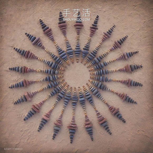 海滩上的拼搭艺术！令人赏心悦目的石头拼画(图6)