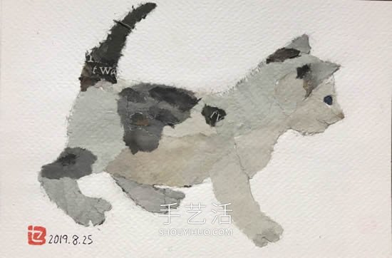 90岁老奶奶手撕报纸做拼贴画！展现平淡幸福(图6)
