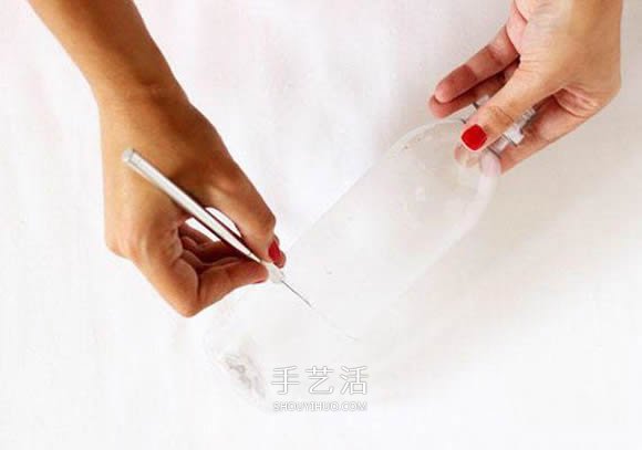矿泉水瓶手工制作小清新牙签筒的教程(图3)