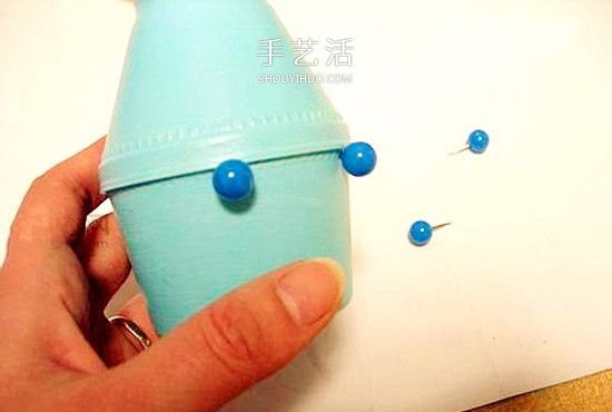 塑料瓶手工制作卡通小猪存钱罐(图5)