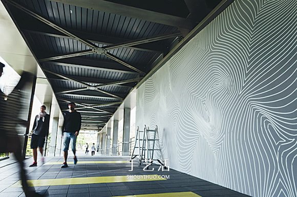 胶带就是我的画笔！用胶带粘贴而成的街头涂鸦(图2)