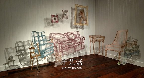 用线创作雕塑装置 彷彿一吹即散的“线画” - 双维造物网