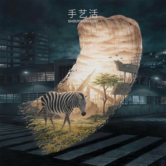 超现实异世界！艺术家笔下的神奇时光隧道(图4)