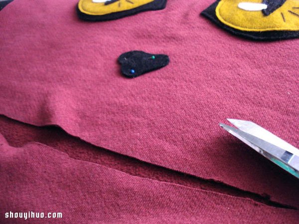 用拉链改造旧衣服 DIY超抢眼猫咪T恤教程(图12)