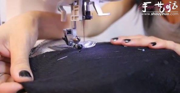 T恤改造：性感露背蕾丝T恤DIY(图9)