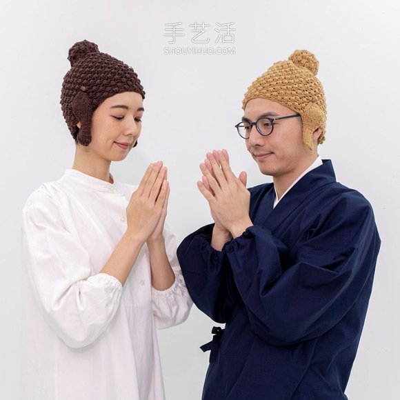 天冷时戴“佛头毛线帽”！日本超人气幽默配饰(图2)