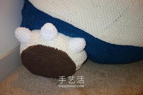 完美神奇宝贝！巨型手工钩编的卡比兽豆袋沙发(图4)