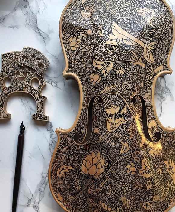 华丽的水墨画DIY，将弦乐器转换成精美故事书(图7)
