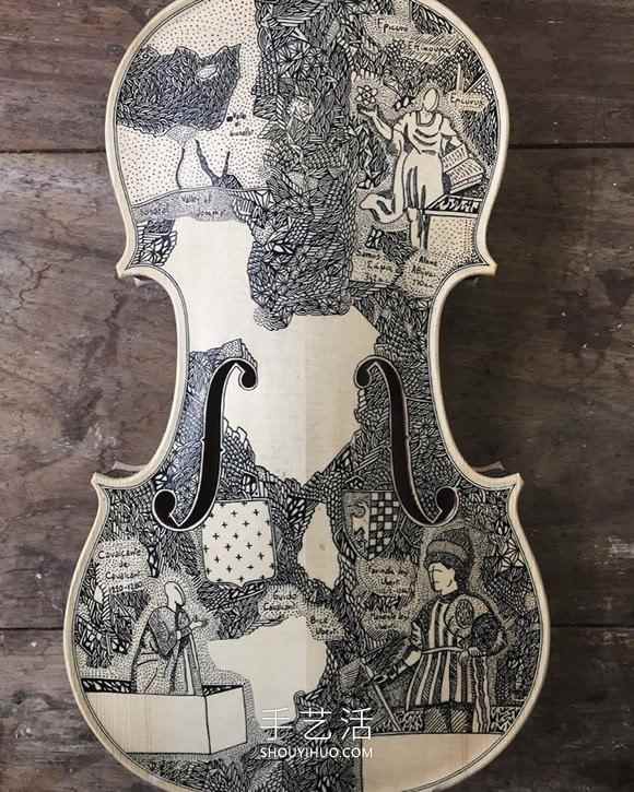 华丽的水墨画DIY，将弦乐器转换成精美故事书(图12)