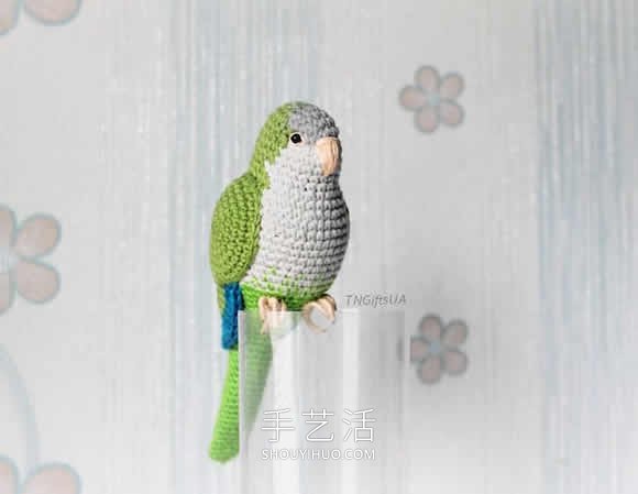 栩栩如生的鸟儿！手工钩织精致小鸟作品图片(图3)