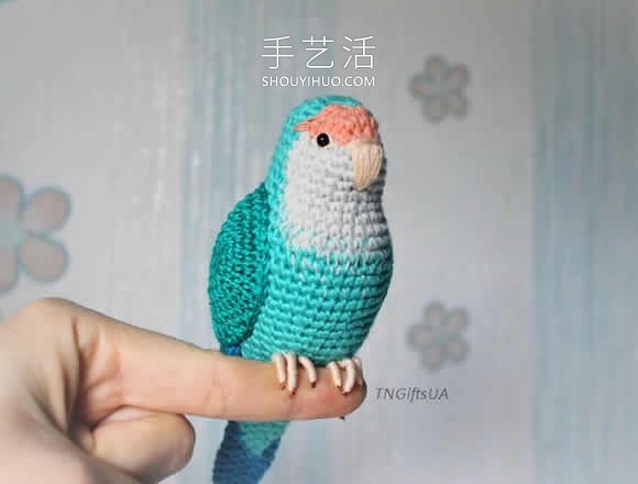 栩栩如生的鸟儿！手工钩织精致小鸟作品图片(图5)