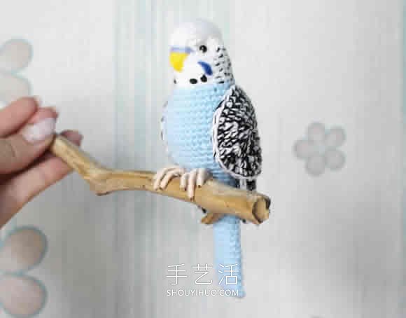 栩栩如生的鸟儿！手工钩织精致小鸟作品图片(图8)