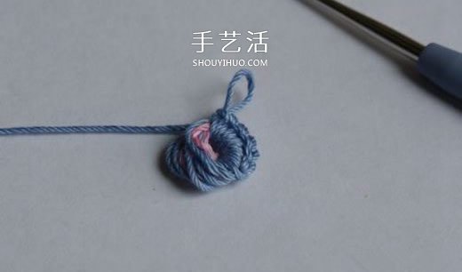 钩针编织五彩菊的方法图解 单元菊花的钩织方法(图11)
