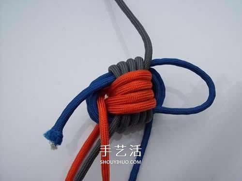 球体刀坠用伞绳编织图 圆球伞绳刀坠的编法(图10)