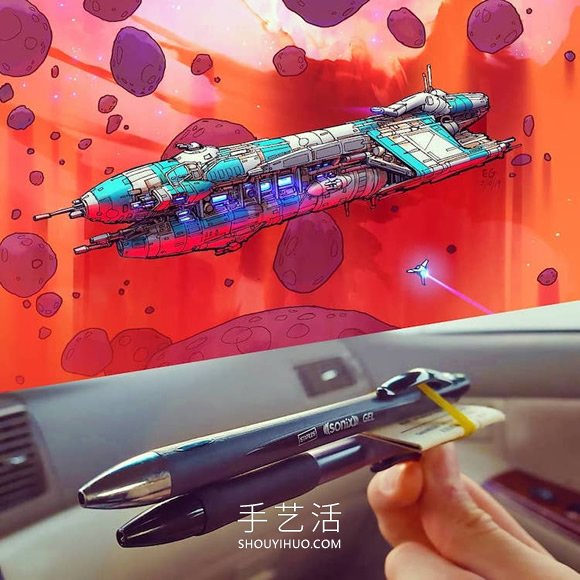 日常家用物品重构！壮观的太空飞船图纸设计(图16)