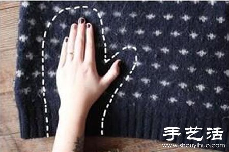旧毛衣变废为宝手工制作漂亮手套(图2)