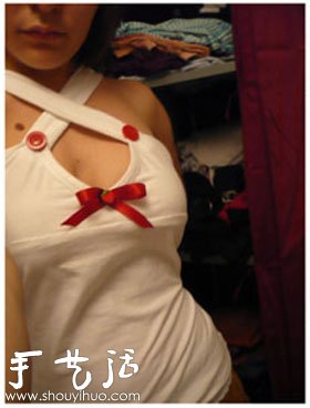 旧T恤改造吊带衫的手工制作方法(图1)